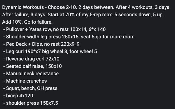 dynamic workout